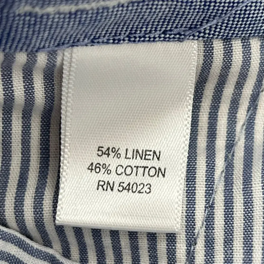 Banana Republic men’s linen pin striped straight leg trousers pants